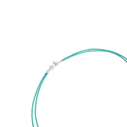 Collier TOUS Nylon Basics en nylon turquoise