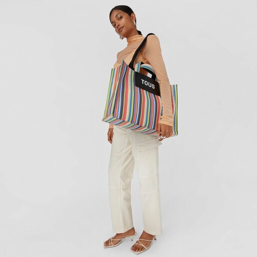 Shopping grande negro TOUS Stripes