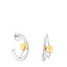 Boucles d’oreilles Plump anneau double en argent et argent vermeil