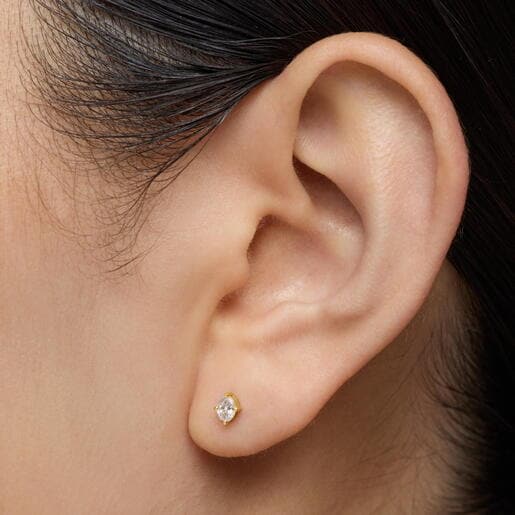 Single 14kt gold Earring with 0.15ct lab-grown diamond TOUS Shine LGD