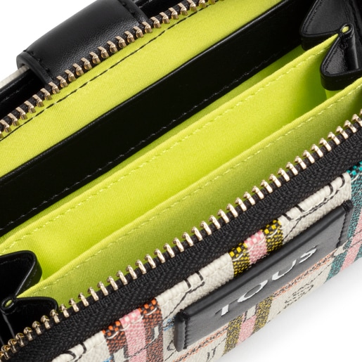 Маленький бежево-черный кошелек TOUS Crossroad