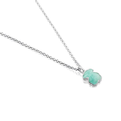 Silver New Color Necklace with Amazonite