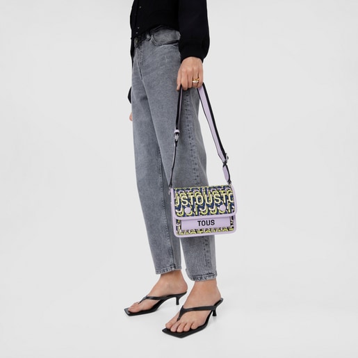 תיק צד Audree מסדרת TOUS Vera קטן בצבע סגול