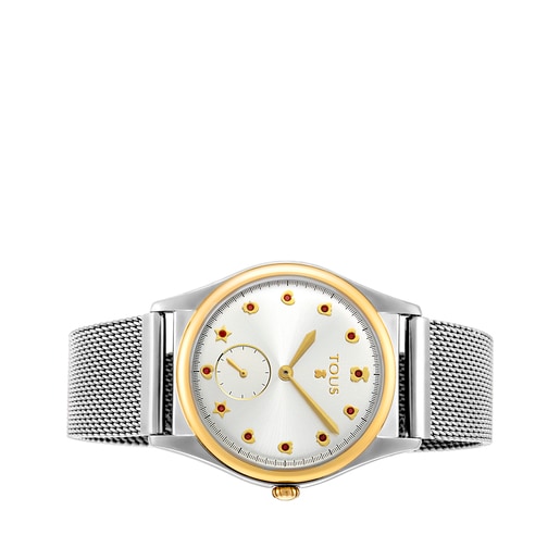 Relógio Free bicolor Aço/IP dourado