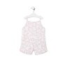 Girls short terry playsuit in Kaos pink