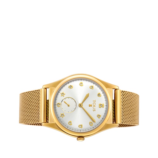 Gold-colored IP steel Free Watch