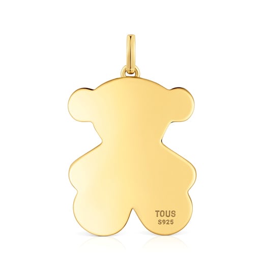 Medium 29mm 18kt gold plating over silver bear Pendant Sweet Dolls