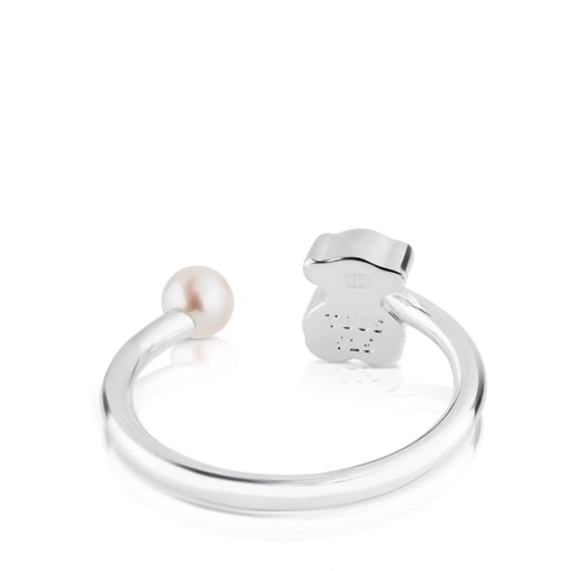 Anillo abierto de plata con perla Sweet Dolls