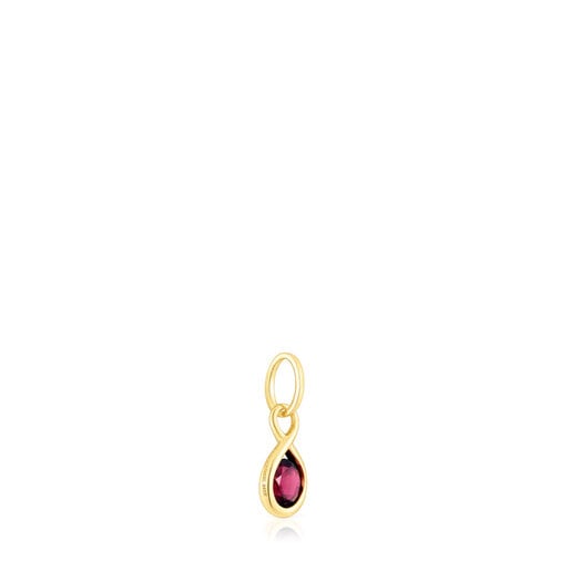 Pendentif argent vermeil et rhodolite Alma Motif