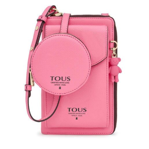 Telefontasche TOUS Funny zum Umhängen in Pink mit Geldbörse