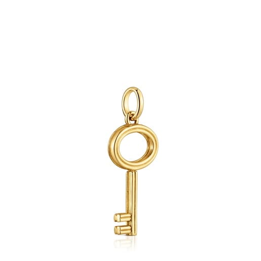 27 mm Pendant with 18kt gold plating over silver and key motif TOUS Unlock