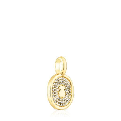 Gold Oursin Pendant with 0.21ct diamonds