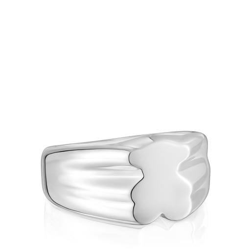 Anillo sello de plata oso 10 mm  Sweet Dolls