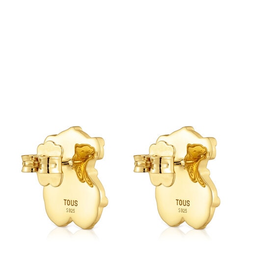 Small bear Earrings with 18kt gold plating over silver TOUS Grain