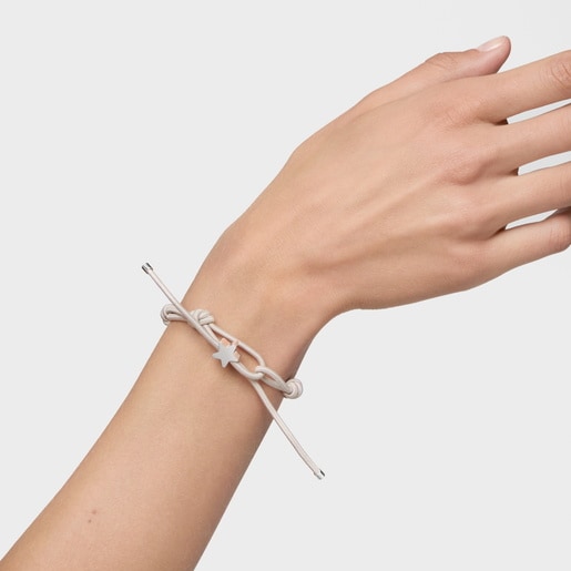 Gray elastic Bracelet and silver star Sweet Dolls