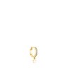 Gold TOUS Basics Hoop earring with pink sapphires and diamonds