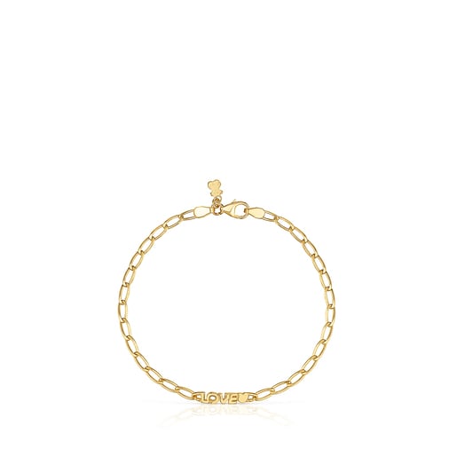 TOUS Crossword Love Bracelet with heart