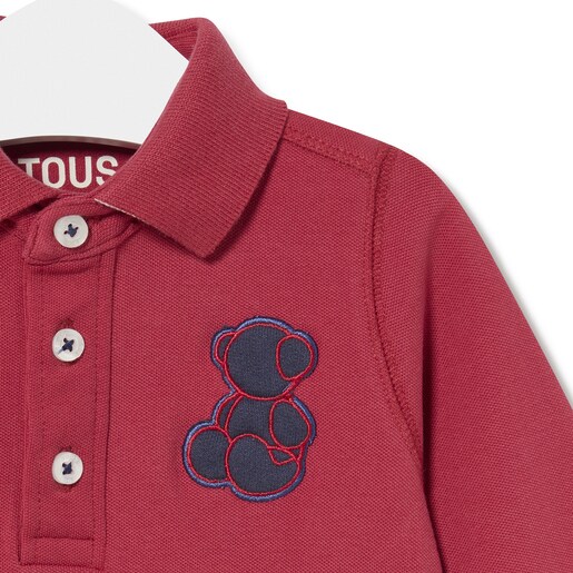 Boys polo t-shirt in Casual maroon