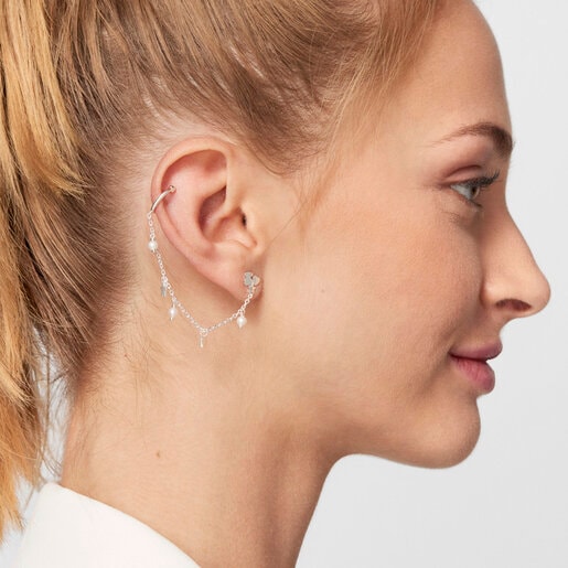 Silver and Pearls Cool Joy Earcuff | TOUS