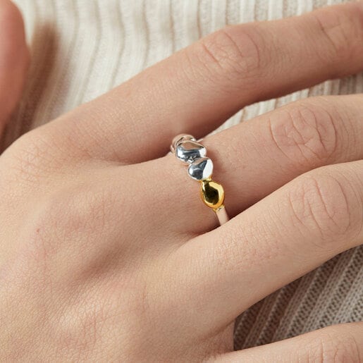 ツートーンのオーガニックシェイプ・リング TOUS Joy Bits