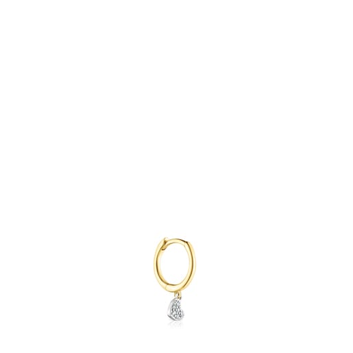 Gold Basics Hoop earring with heart motif