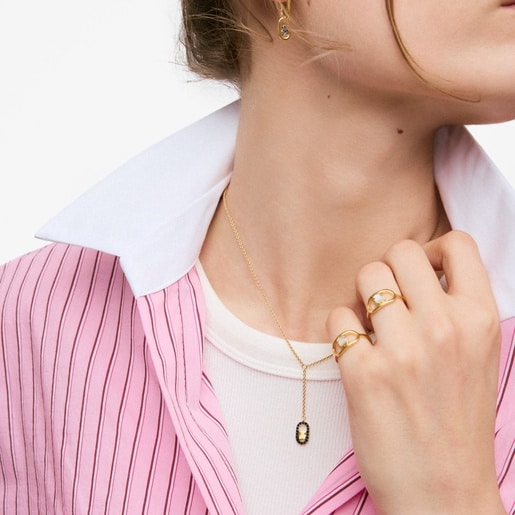 Necklace with 18kt gold plating over silver and spinels TOUS Camille