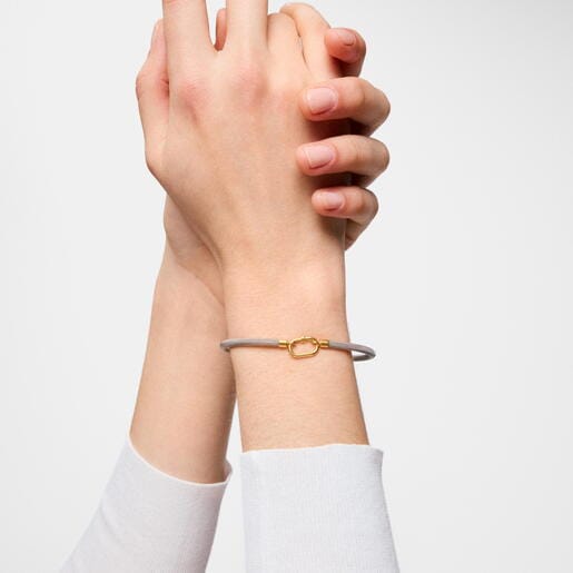 Steel and 14kt gold Bangle TOUS Unlock