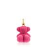 Dije oso velvet en color rosa con baño de oro 18 kt sobre plata Bold Bear