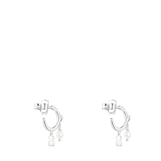 TOUS Silver and Pearls Cool Joy Earrings | Westland Mall