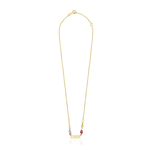 Silver Vermeil TOUS Mama Necklace with Gemstones | TOUS