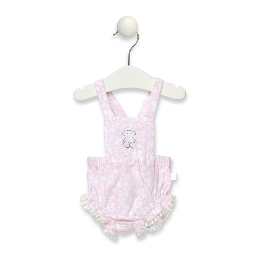 Kaos Coco girl's dungarees in pink