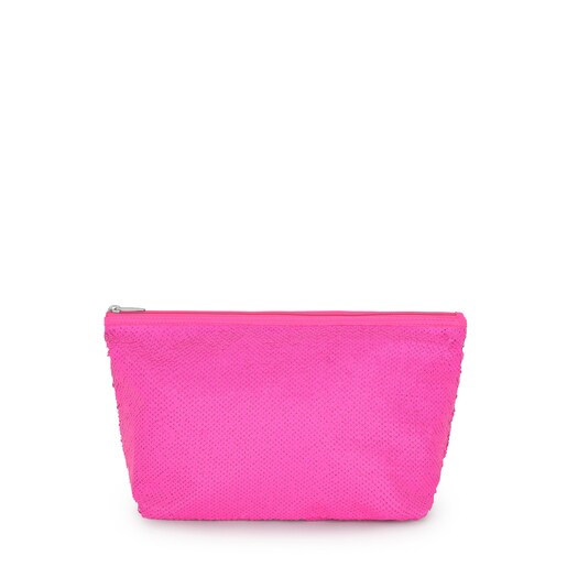 Kleine Handtasche Kaos Shock Sequins in Neonpink