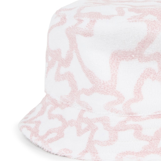 Gorrinho de bebé de tecido atoalhado Kaos cor-de-rosa