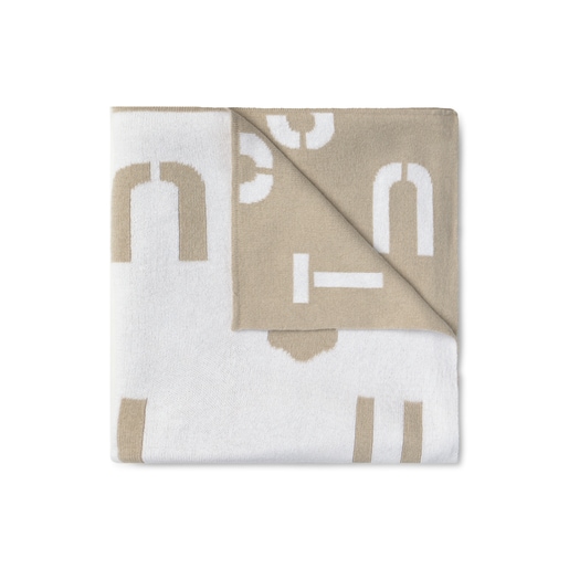 Reversible baby blanket in Nilo beige