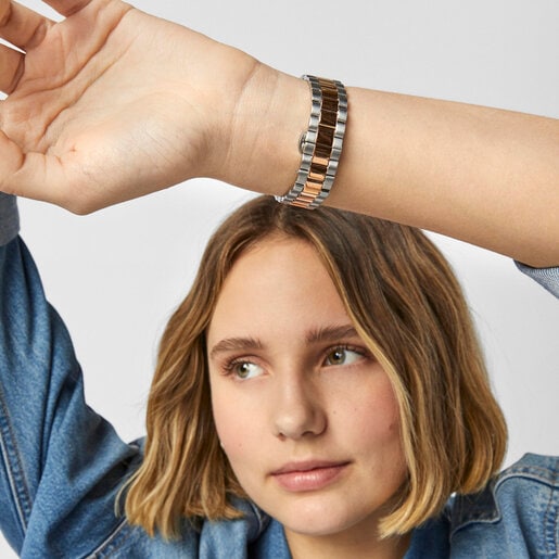 Stainless steel Tender Time Watch with blue dial