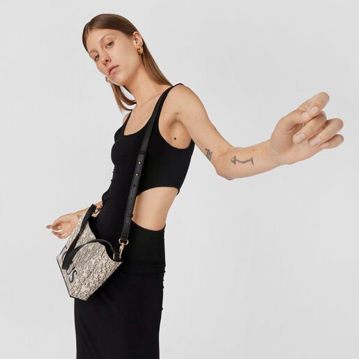 Bandolera beige TOUS Kaos Mini Terra