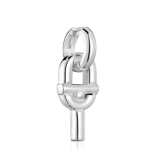 Loose silver TOUS MANIFESTO Hoop earring | TOUS