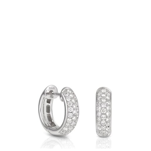 Aretes Les Classiques de Oro blanco con Diamantes