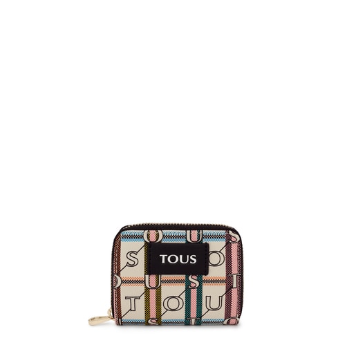 Porte-monnaie TOUS Crossroad moyen beige et noir