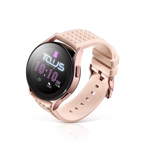 Pink aluminum Samsung Galaxy Watch 4 for TOUS with silicone strap