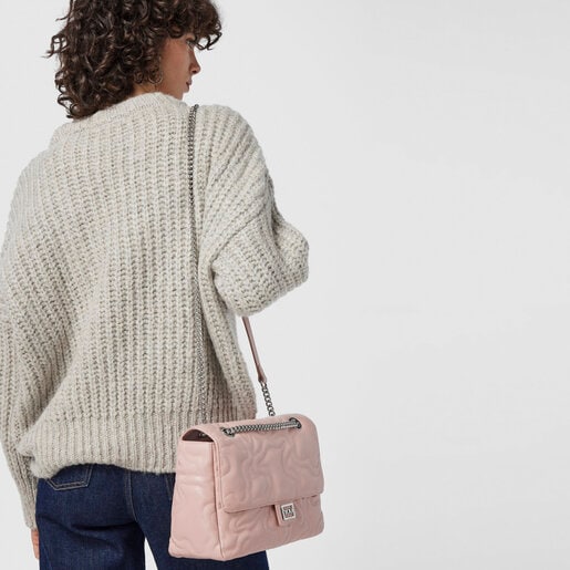 Medium pink Kaos Dream Crossbody bag with a flap