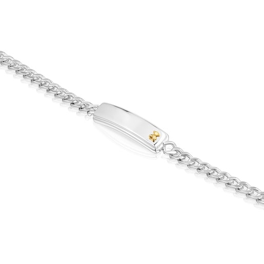 Two-tone bear-motif chain Bracelet TOUS Man