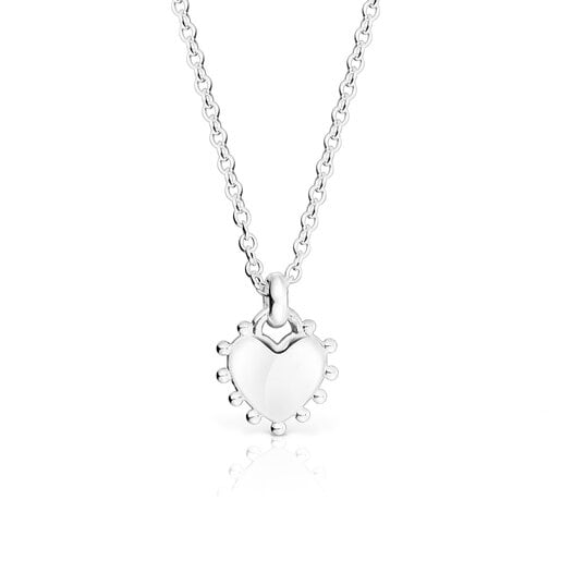 Silver heart Necklace San Valentín