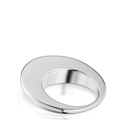 Gładki pierścionek Dybe ze srebra