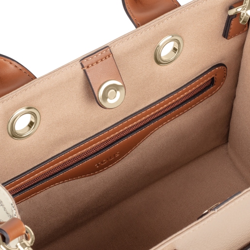 Medium brown and beige Amaya Kaos Icon Shopping bag