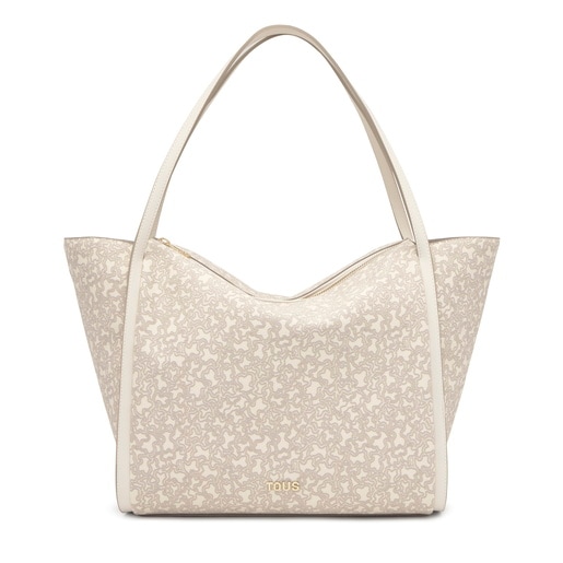 Large beige Tote bag Kaos Mini Lines