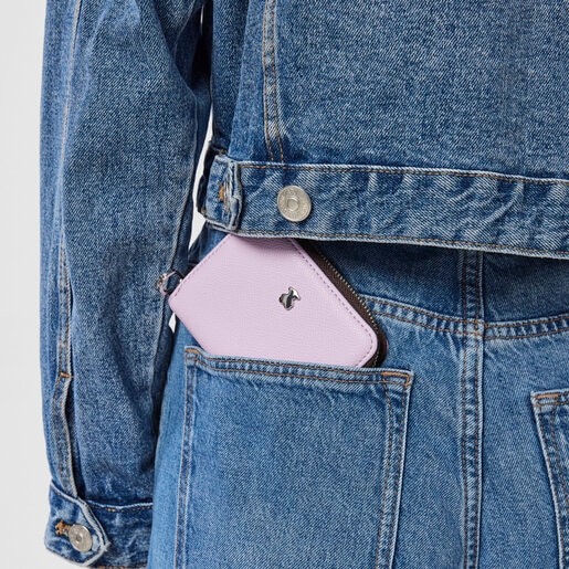 Medium mauve New Dubai Saffiano Change purse