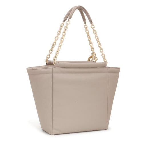 Tote bag color tortora grande TOUS Jane