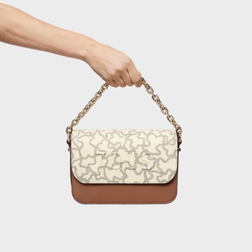 Medium beige chain Crossbody bag Kaos Icon