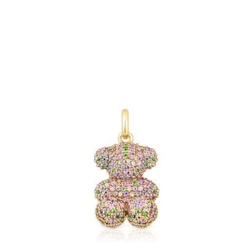 Gemstone and gold Bold Bear pendant | TOUS